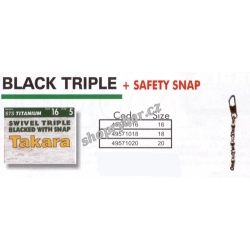 Obratlíky Triana Takara Black Triple+Safety Snap